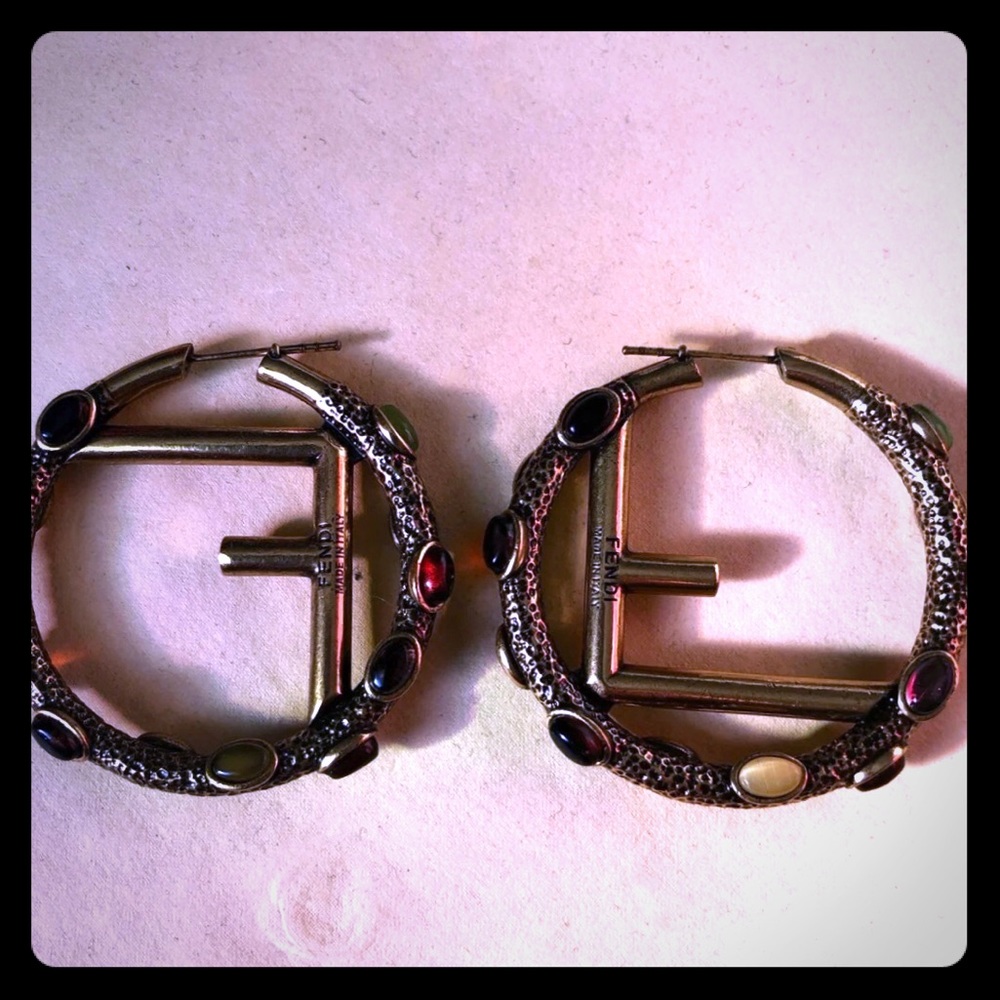 Fendi F hoop earrings